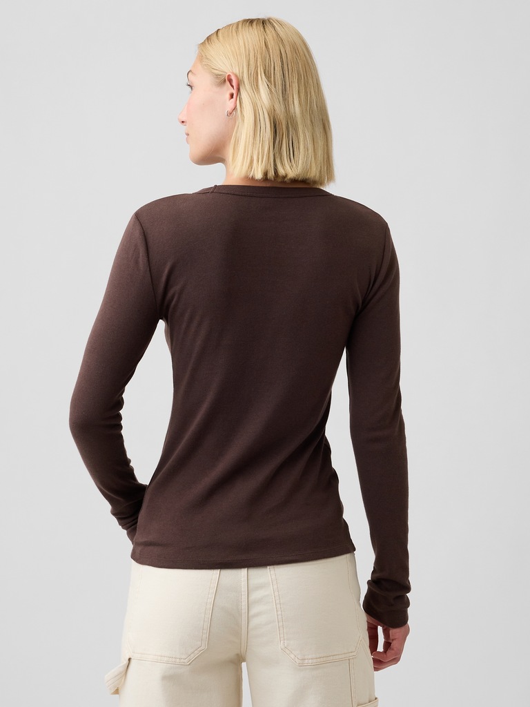 Modern Ribbed Crewneck T-Shirt