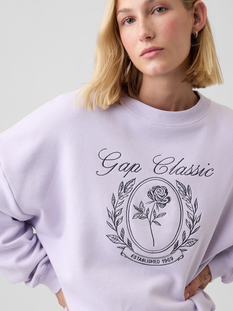Relaxed Wedge Crewneck Sweatshirt