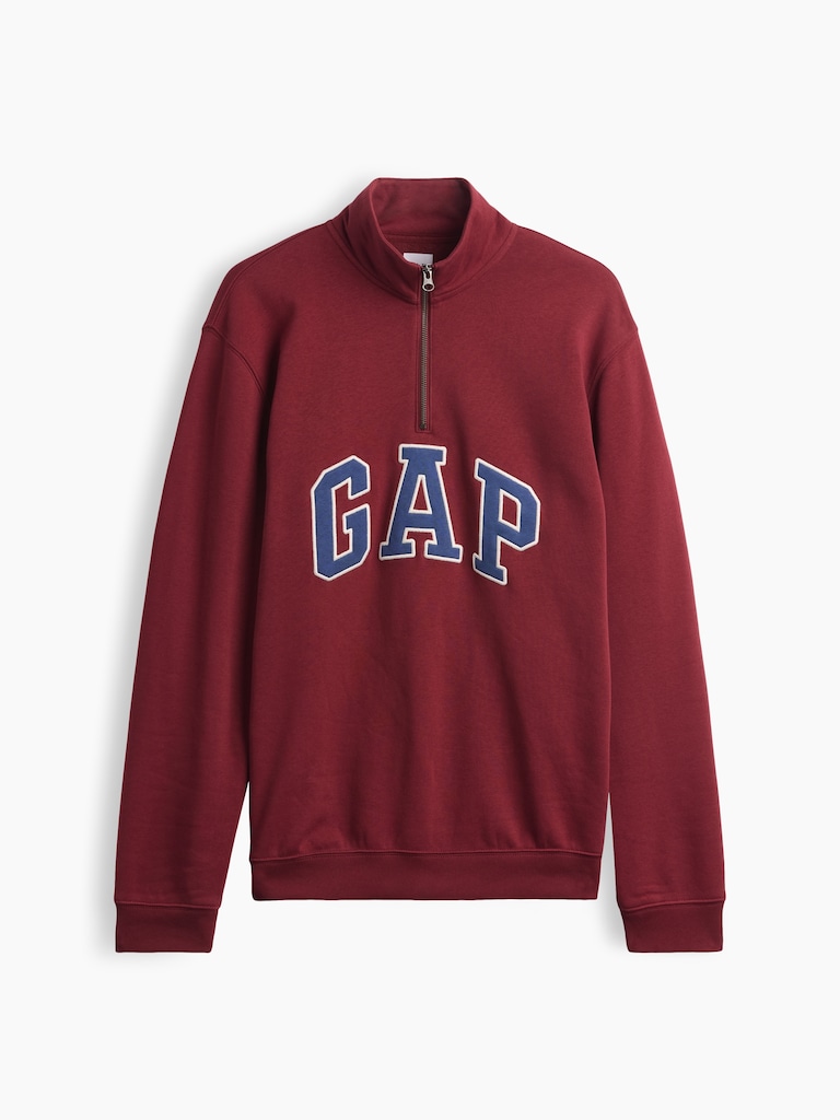 Relaxed Gap Logo Quarter-Zip Sweatshirt