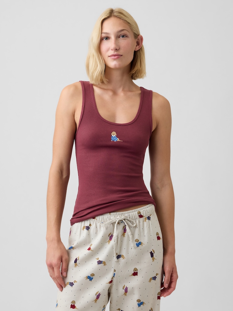 Gap Logo Ribbed Tank Top