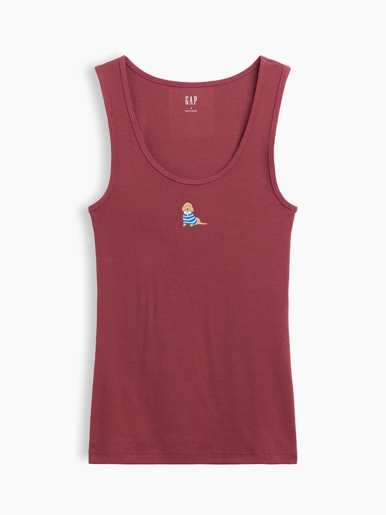Gap Logo Ribbed Tank Top