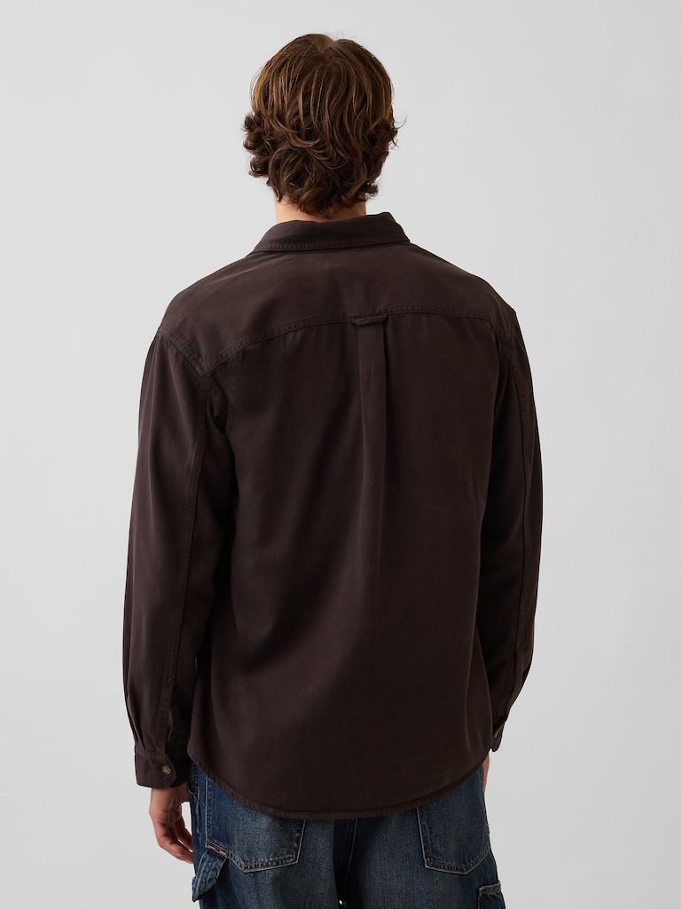 UltraSoft Denim Relaxed Utility Shirt