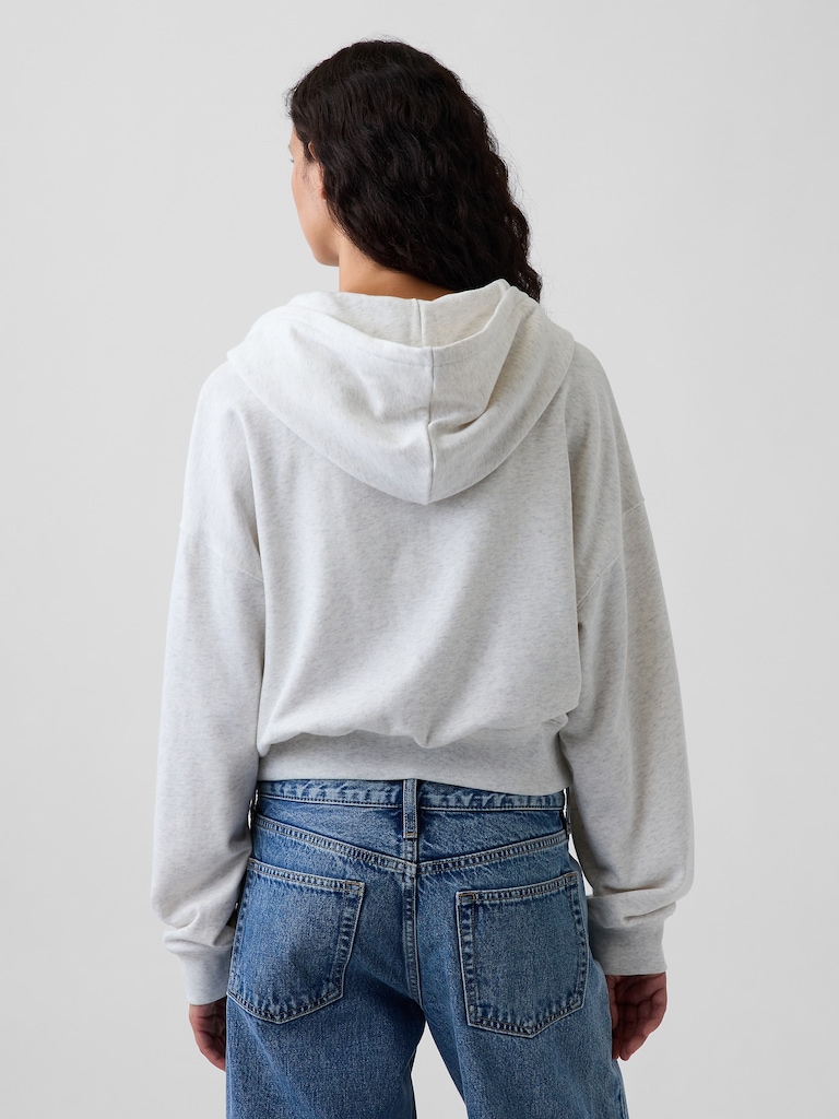 VintageSoft Terry Oversized Wedge Zip Hoodie