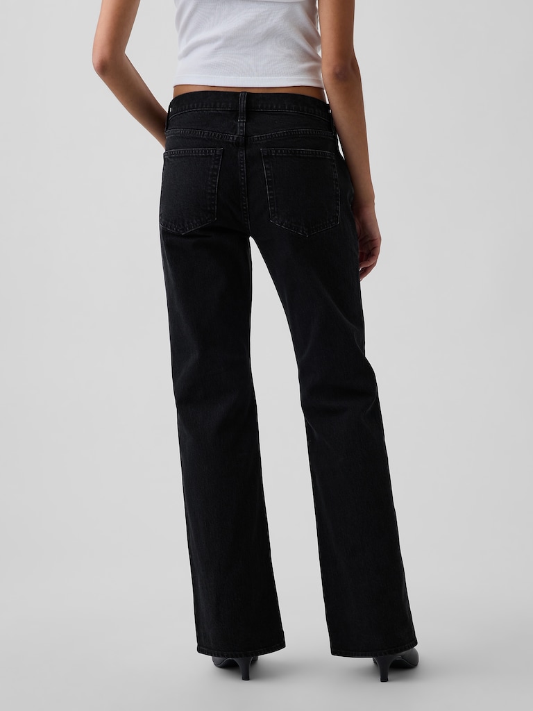 Mid Rise Relaxed Flare Jeans