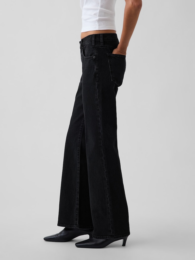 Mid Rise Relaxed Flare Jeans