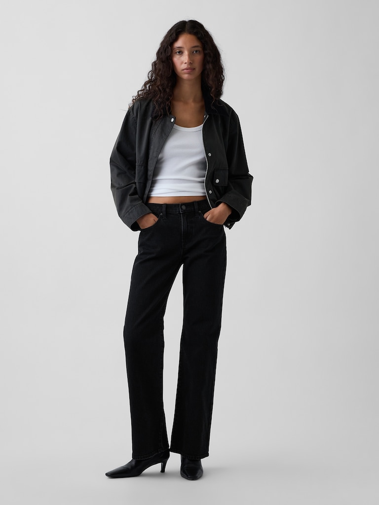 Mid Rise Relaxed Flare Jeans