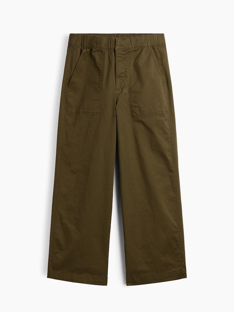 Mid Rise Wide-Leg Khakis