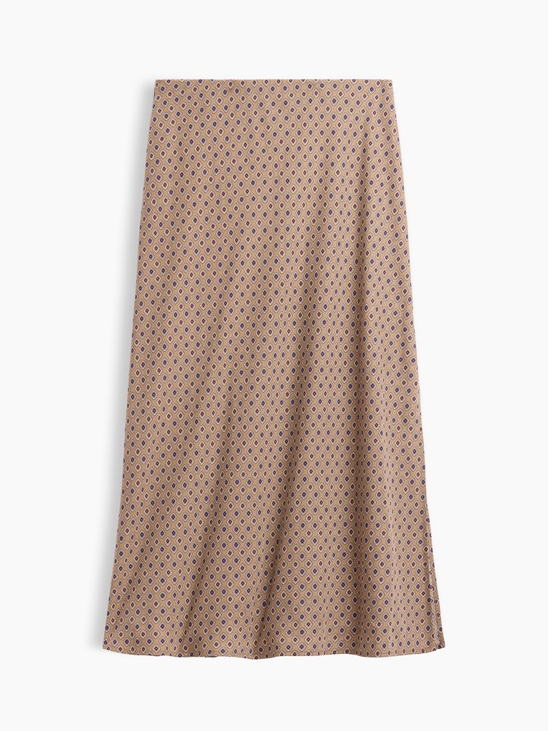 Satin Pull-On Maxi Skirt