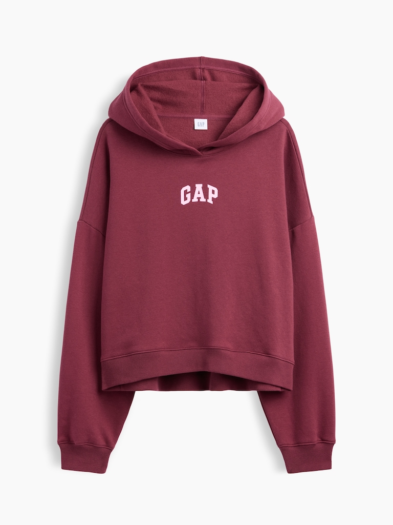 Relaxed Gap Mini-Logo Cropped Hoodie