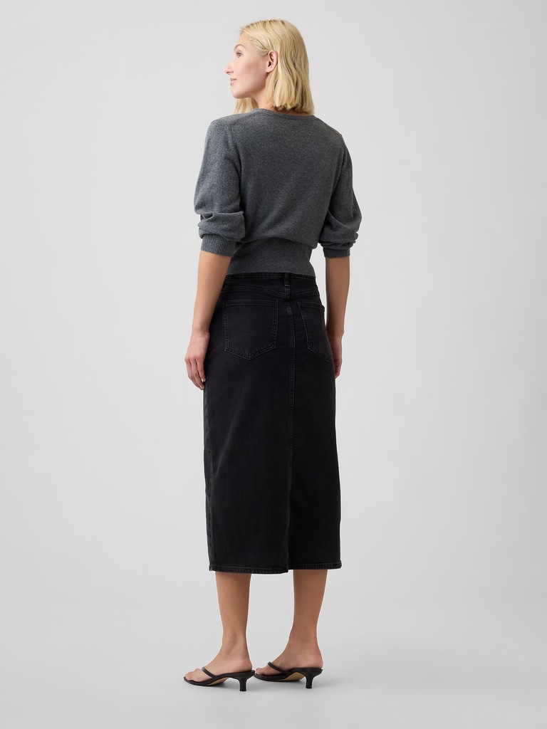 Denim Midi Skirt