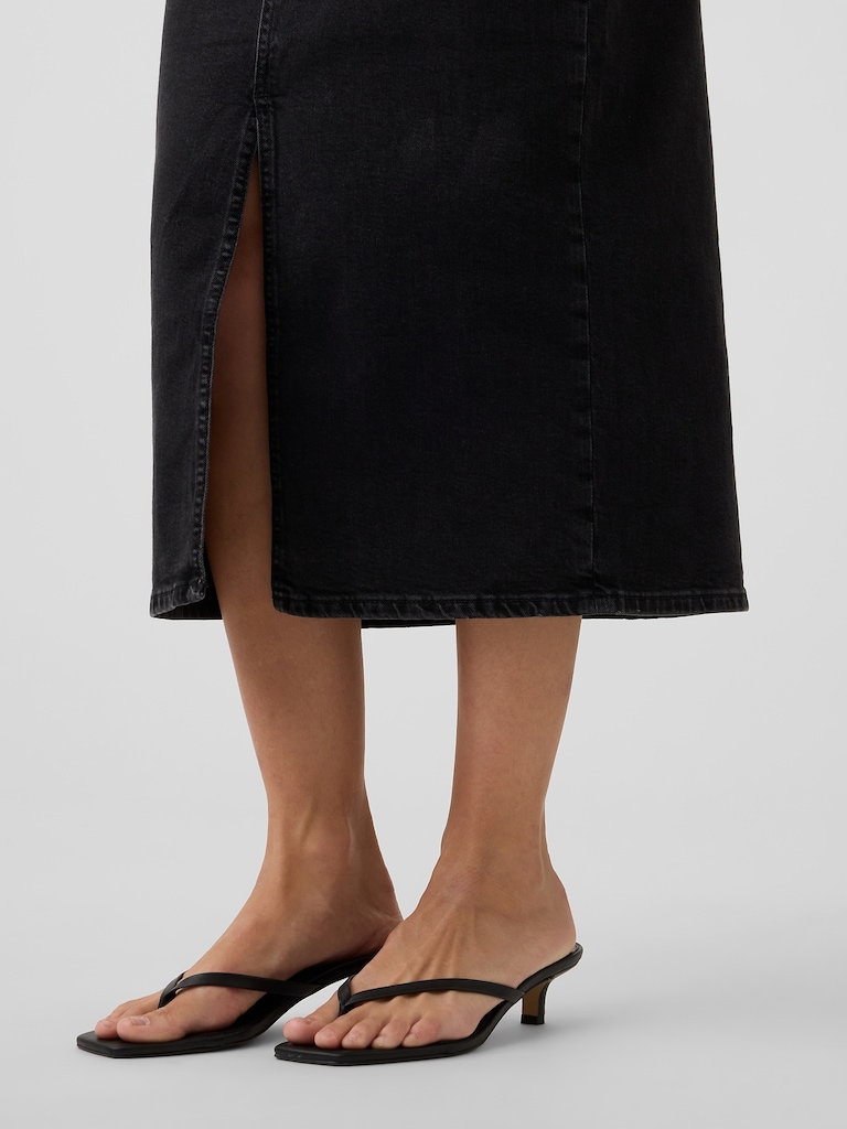 Denim Midi Skirt
