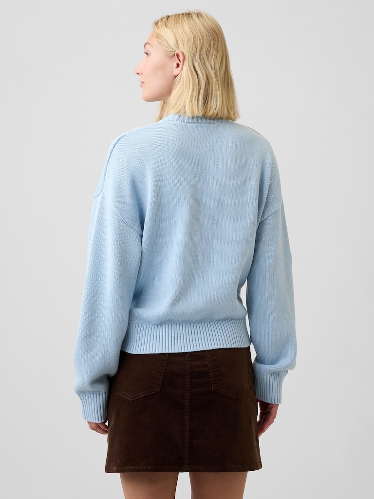 Relaxed Stripe Crewneck Sweater