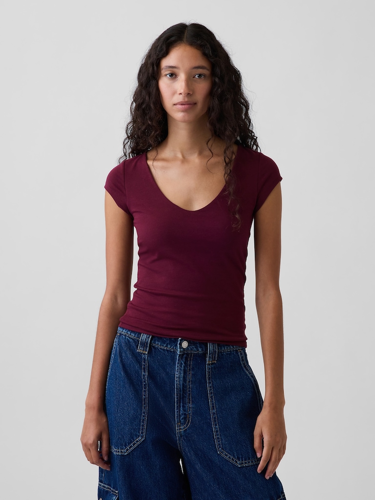 CloseKnit Jersey V-Neck T-Shirt