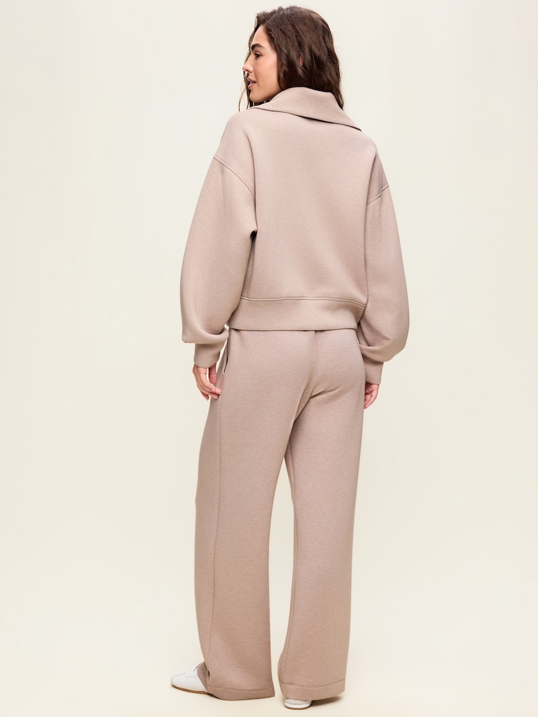 High-Waisted Bounce Fleece Wide-Leg Sweatpants