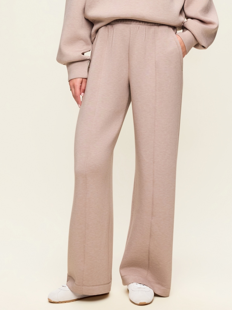 High-Waisted Bounce Fleece Wide-Leg Sweatpants