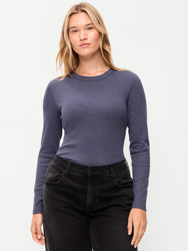 Snug Long-Sleeve Crew-Neck T-Shirt