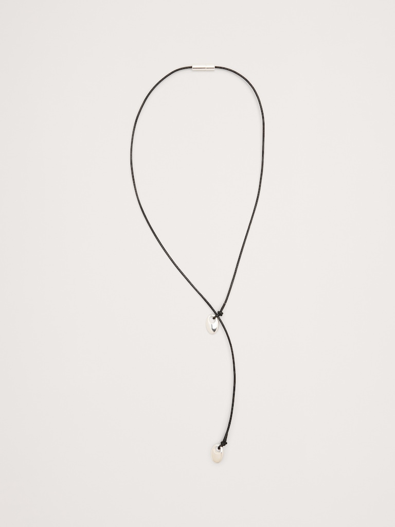 Pebble Leather Cord Necklace