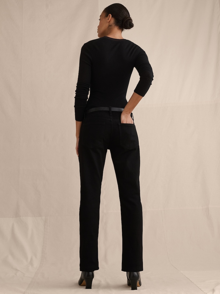 Low-Rise Kick-Straight Jean