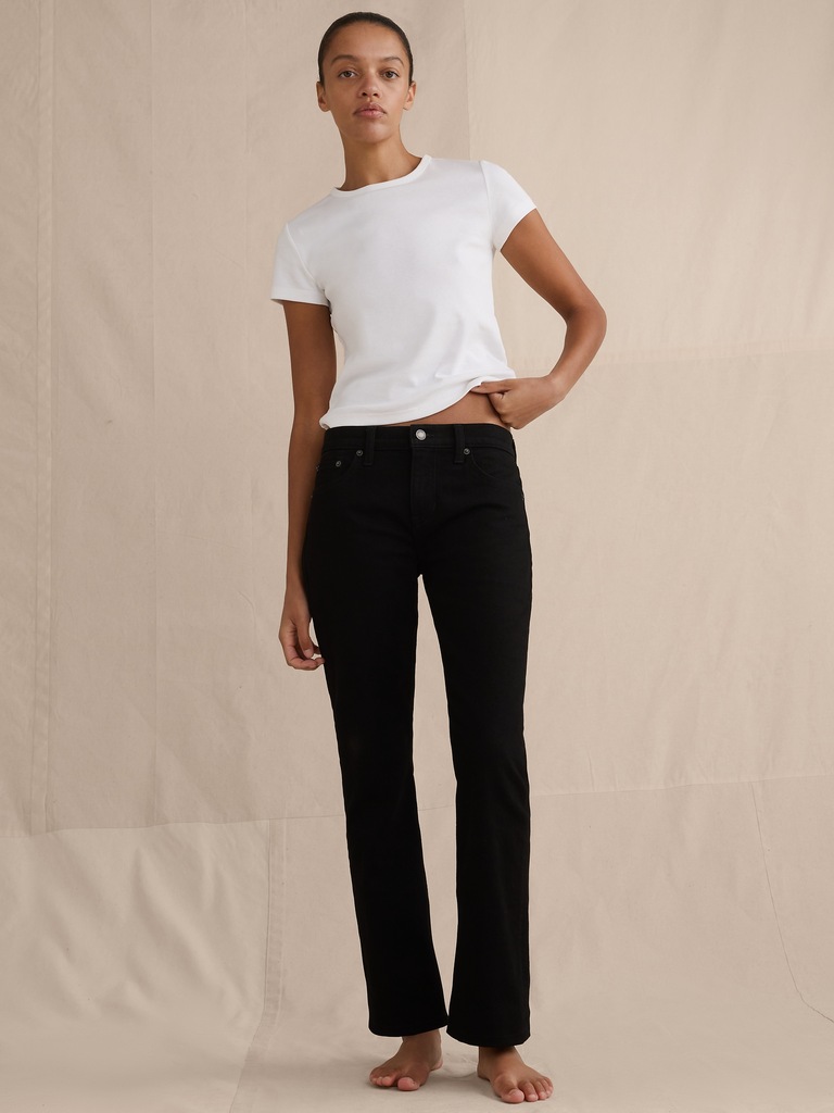 Low-Rise Kick-Straight Jean