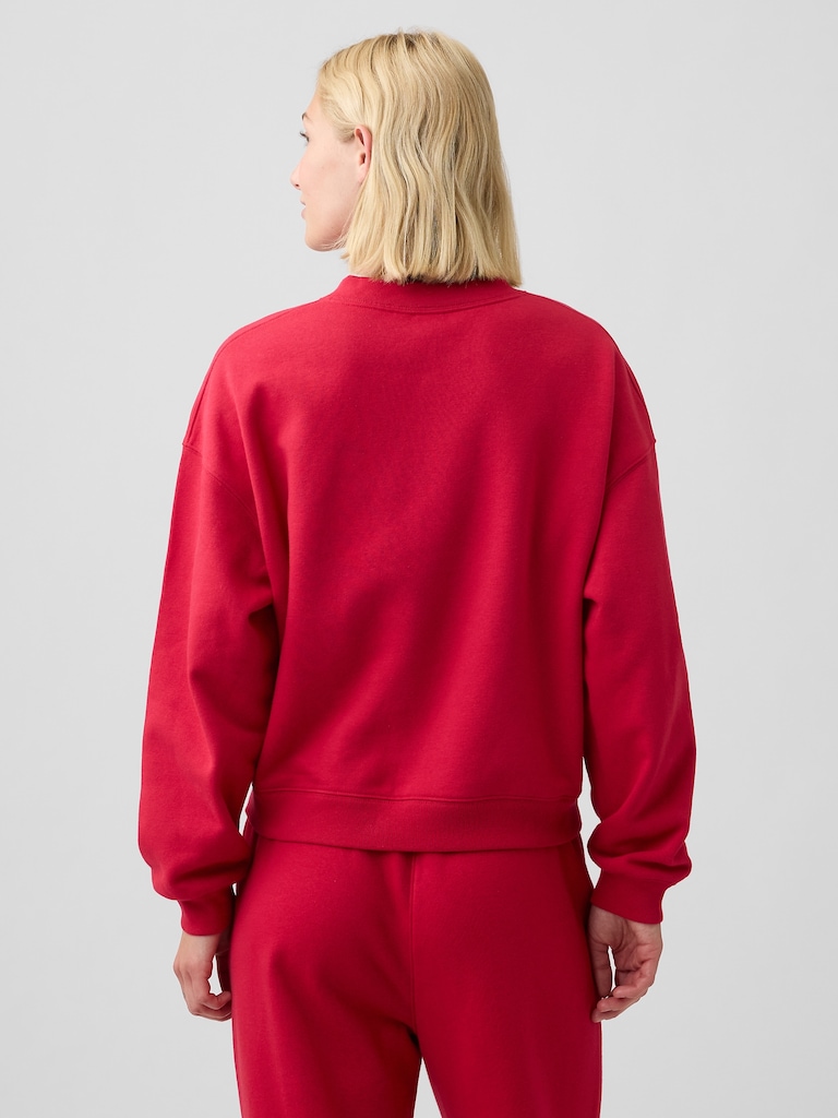 Oversized Wedge V-Neck Sweatshirt