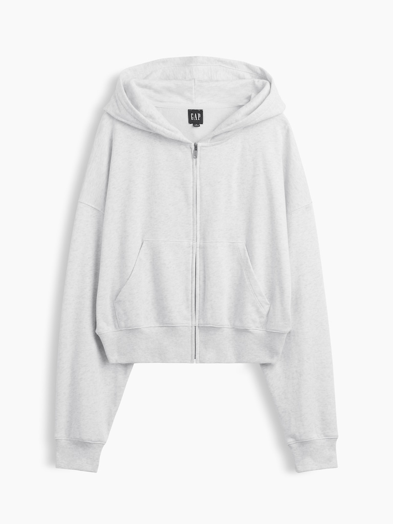 VintageSoft Terry Oversized Wedge Zip Hoodie