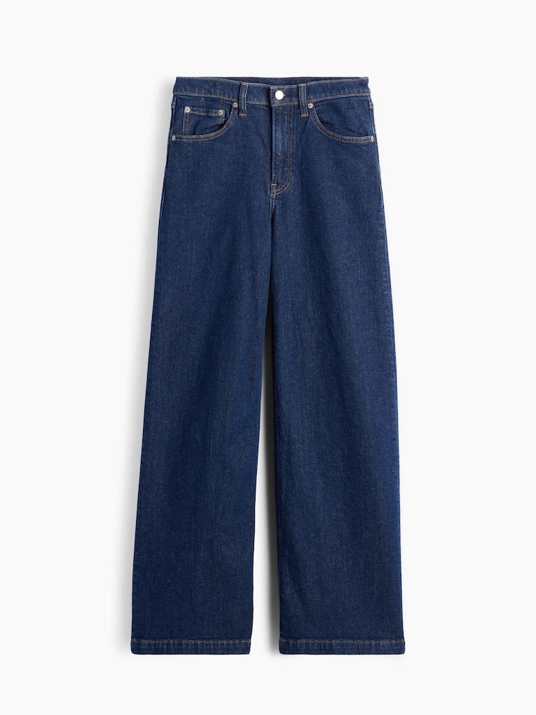 High Rise Stride Wide-Leg Jeans