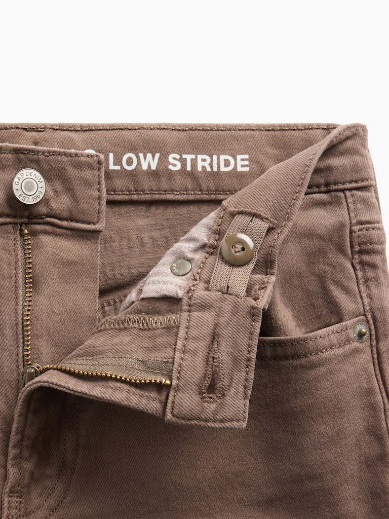 Kids Low Rise Stride Bow Pocket Wide-Leg Jeans