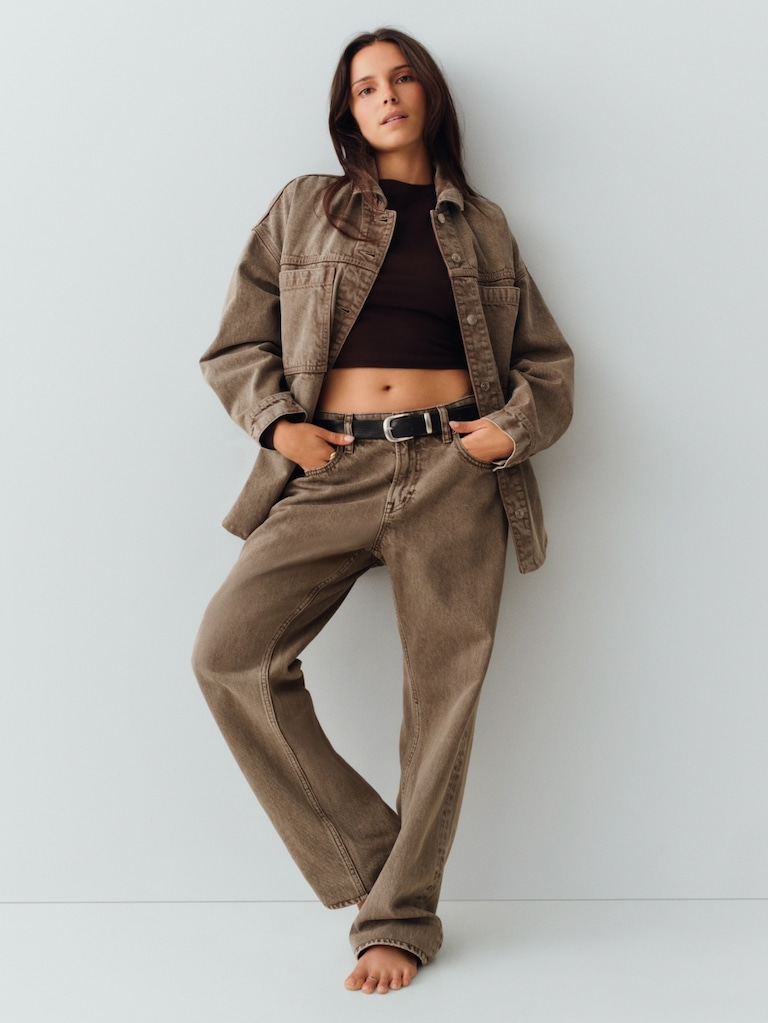 Mid Rise Straight Taper Jeans