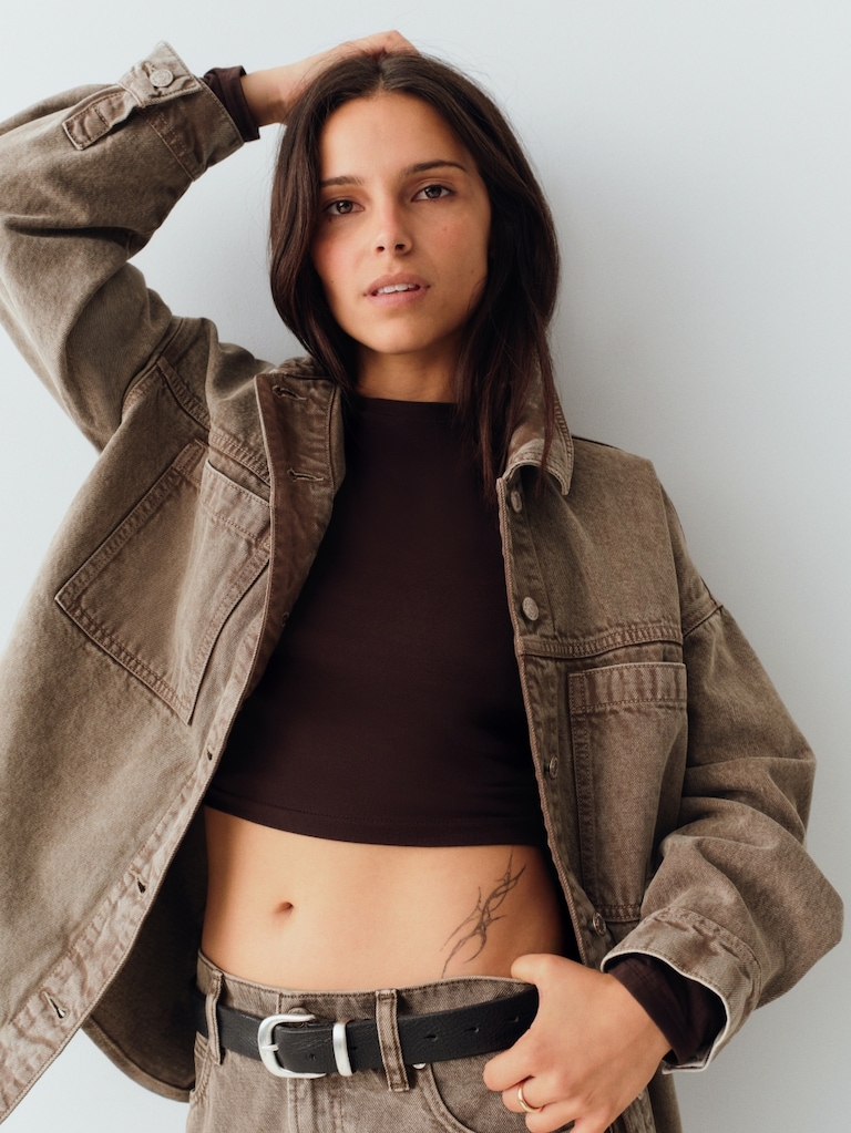 Denim Oversized Shirt Jacket