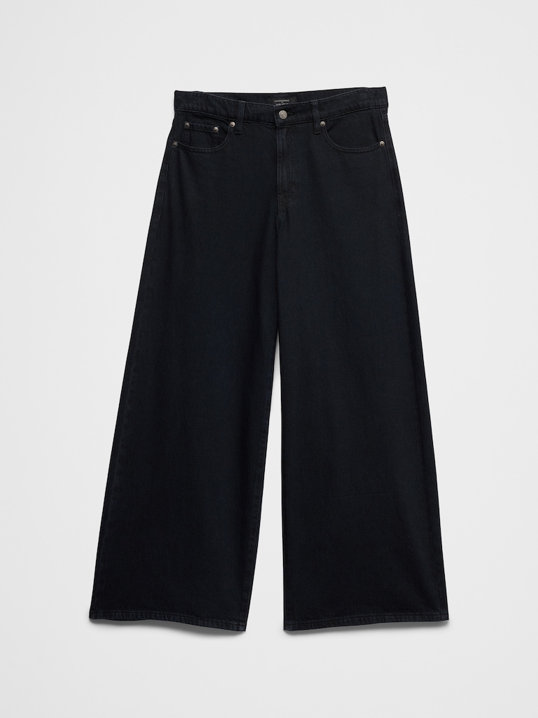 Wide-Leg Mid-Rise Jean