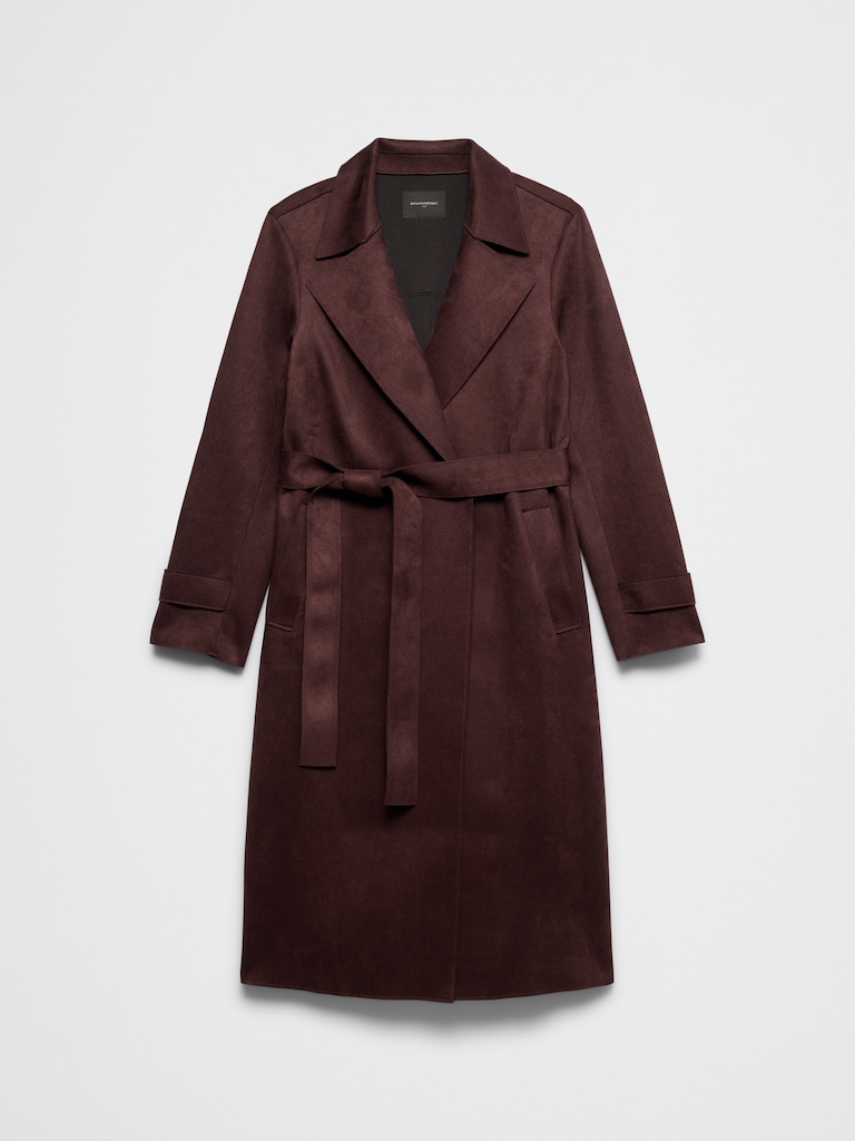 Vegan Suede Long Coat
