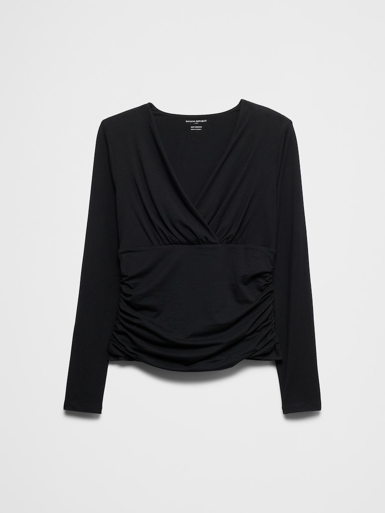 Soft Stretch Shirred Top