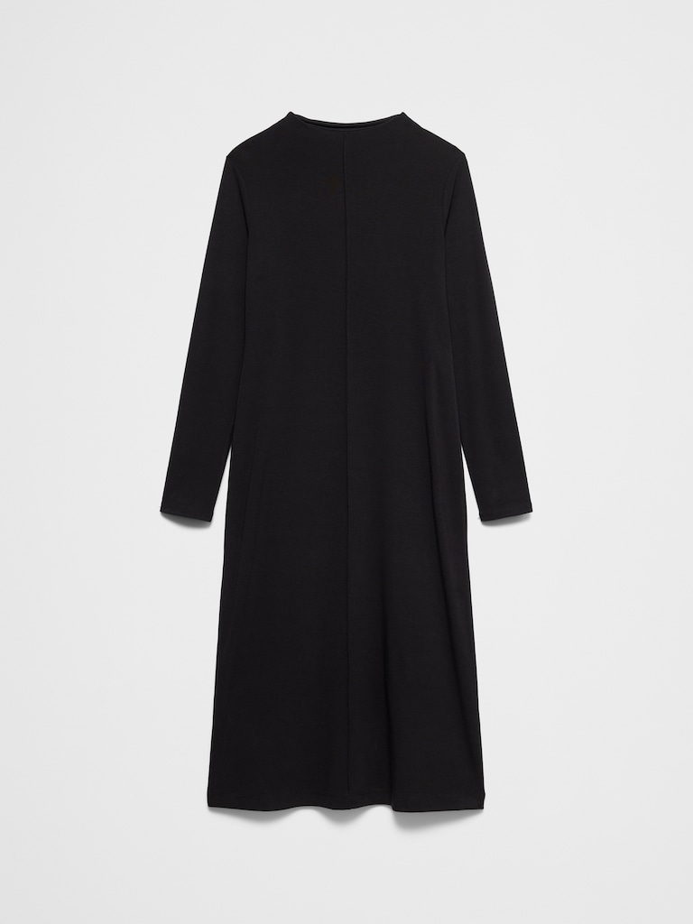 Cozy Ribbed Knit Midi Dress