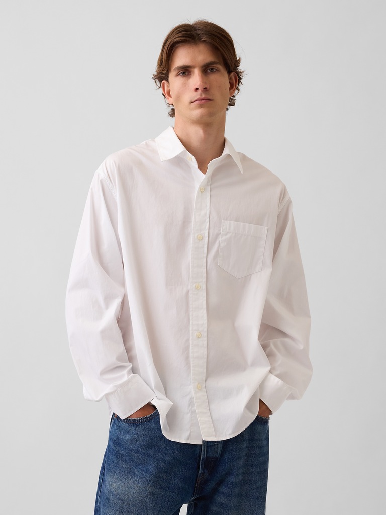 Organic Cotton Poplin Relaxed Shirt