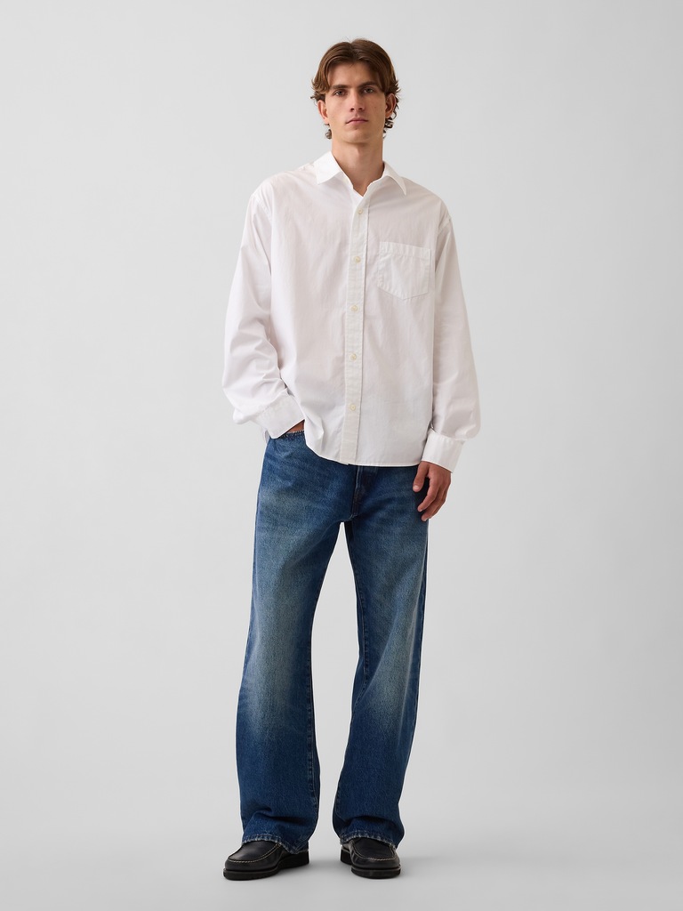 Organic Cotton Poplin Relaxed Shirt