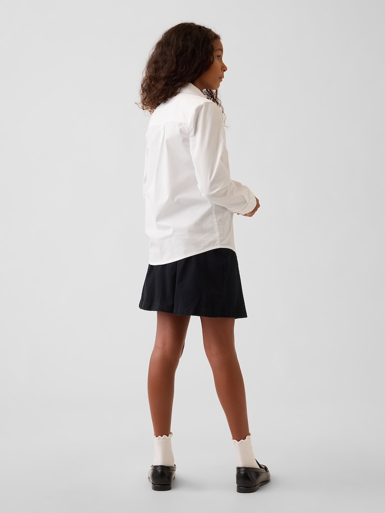 Kids Uniform Pleated Khaki Skort