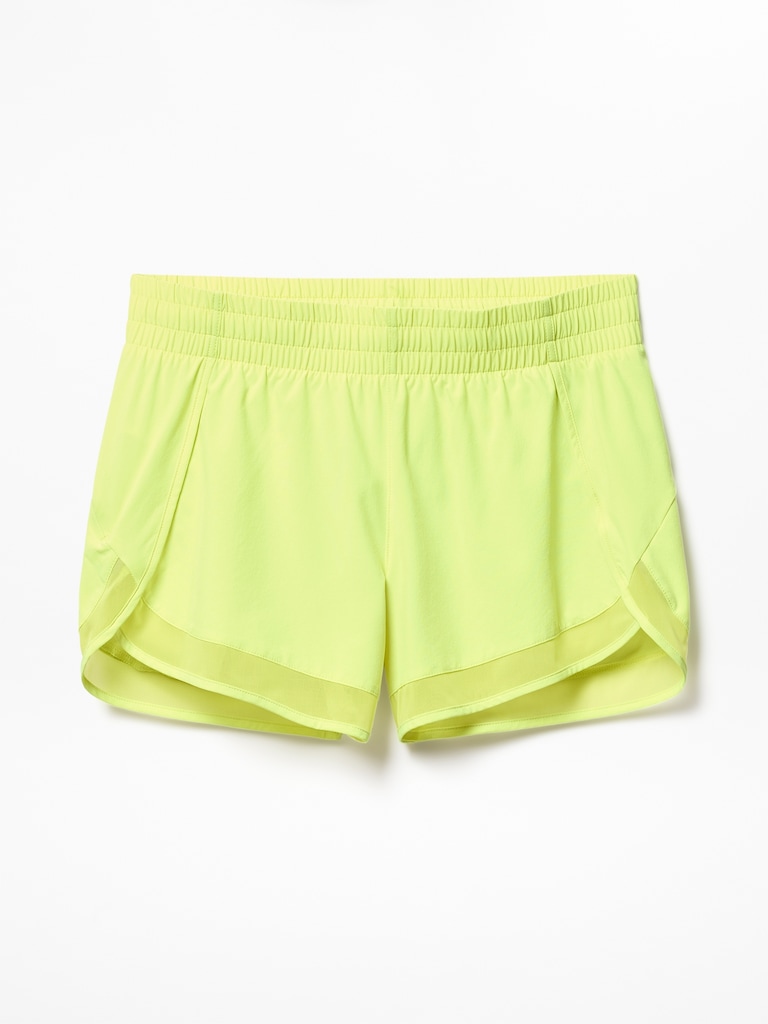 Mesh Racer Run Mid Rise 4" Short