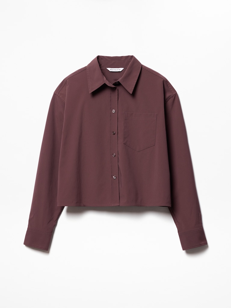 Midday Cropped Poplin Shirt
