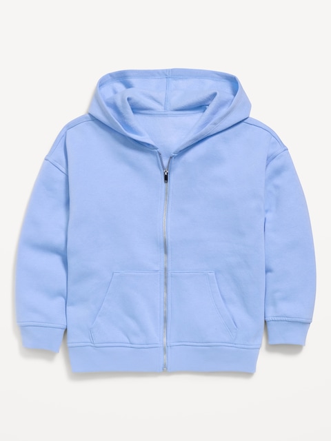 Oversized Fleece Full-Zip Hoodie for Girls