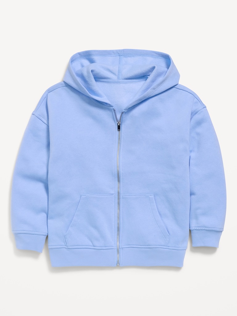 Oversized Fleece Full-Zip Hoodie for Girls