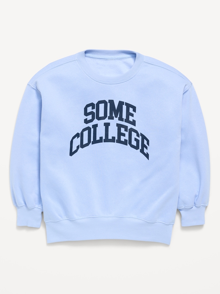 Oversized Graphic Tunic Sweatshirt for Girls