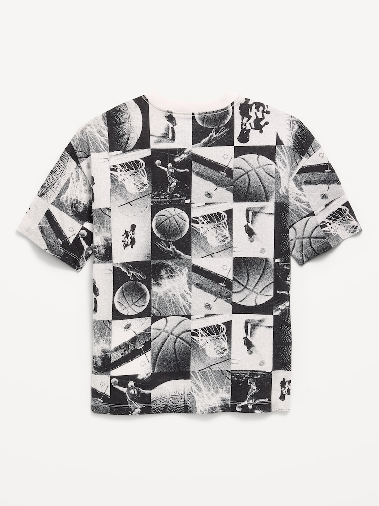 Oversized Short-Sleeve Graphic T-Shirt for Boys