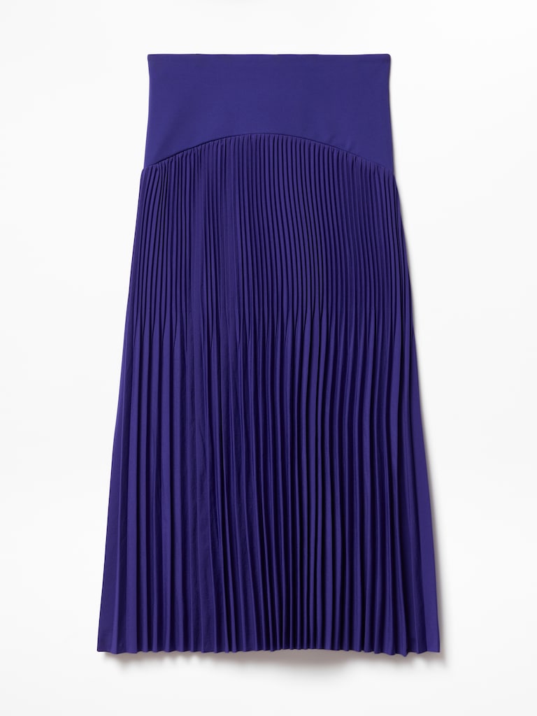 Featherweight Plissé Midi Skirt
