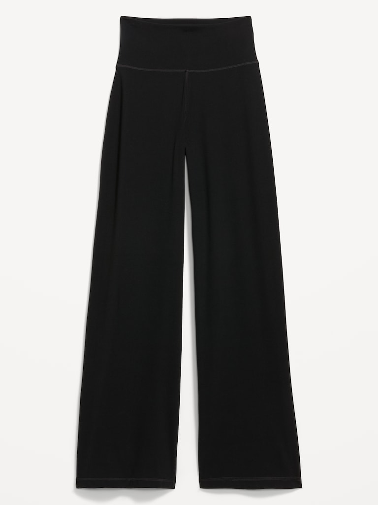 Pantalon StudioSmooth à jambe large à taille haute