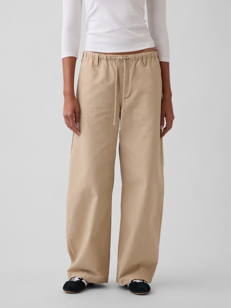 Canvas Easy Baggy Barrel Cargo Pants