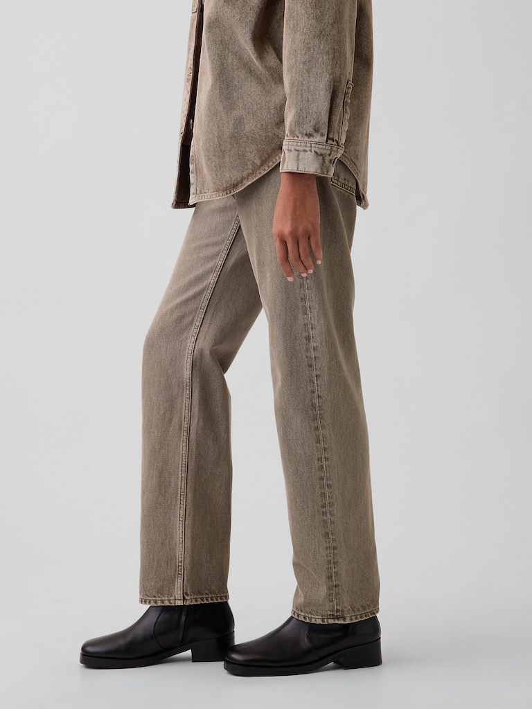 Mid Rise Straight Taper Jeans