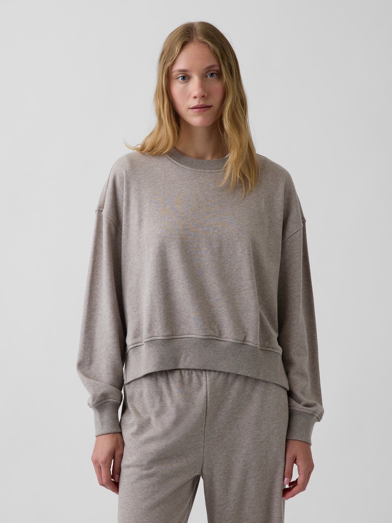 VintageSoft Terry Oversized Wedge Sweatshirt