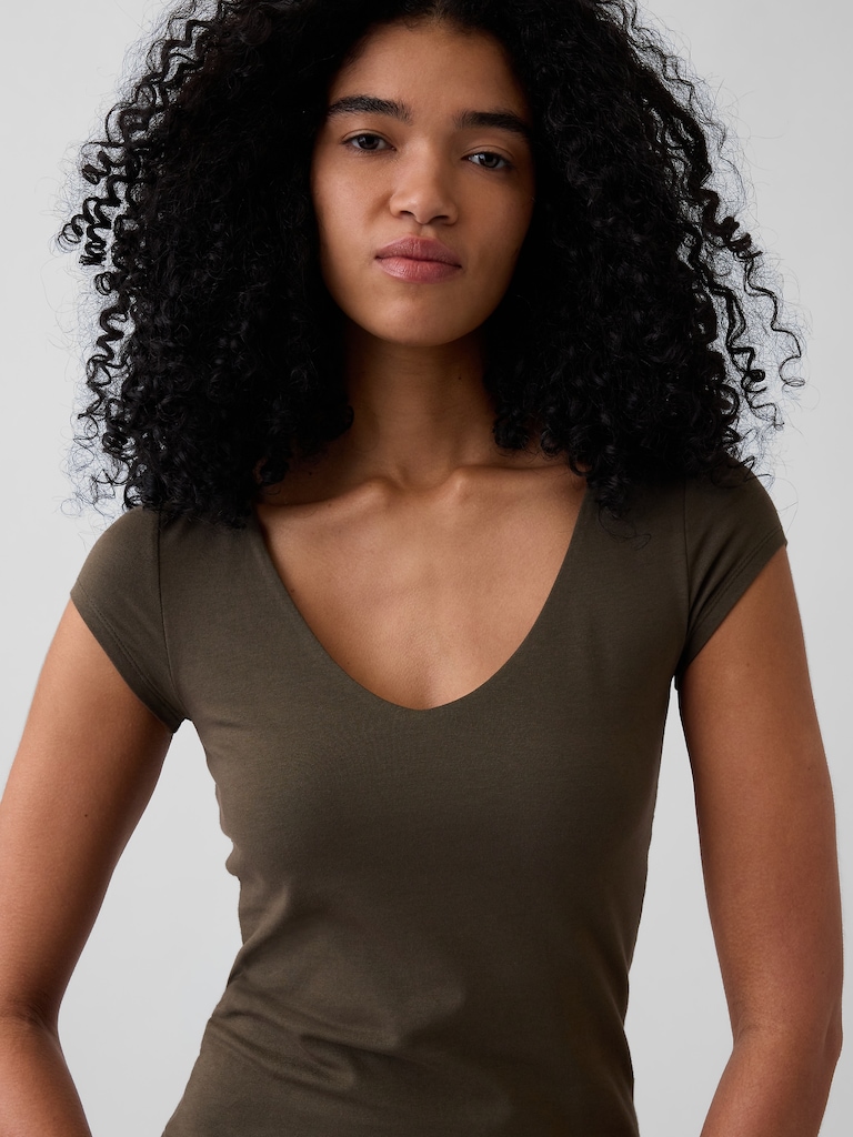 CloseKnit Jersey V-Neck T-Shirt