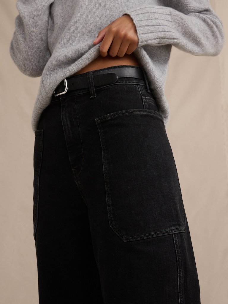 Ultra High-Rise Barrel Jean