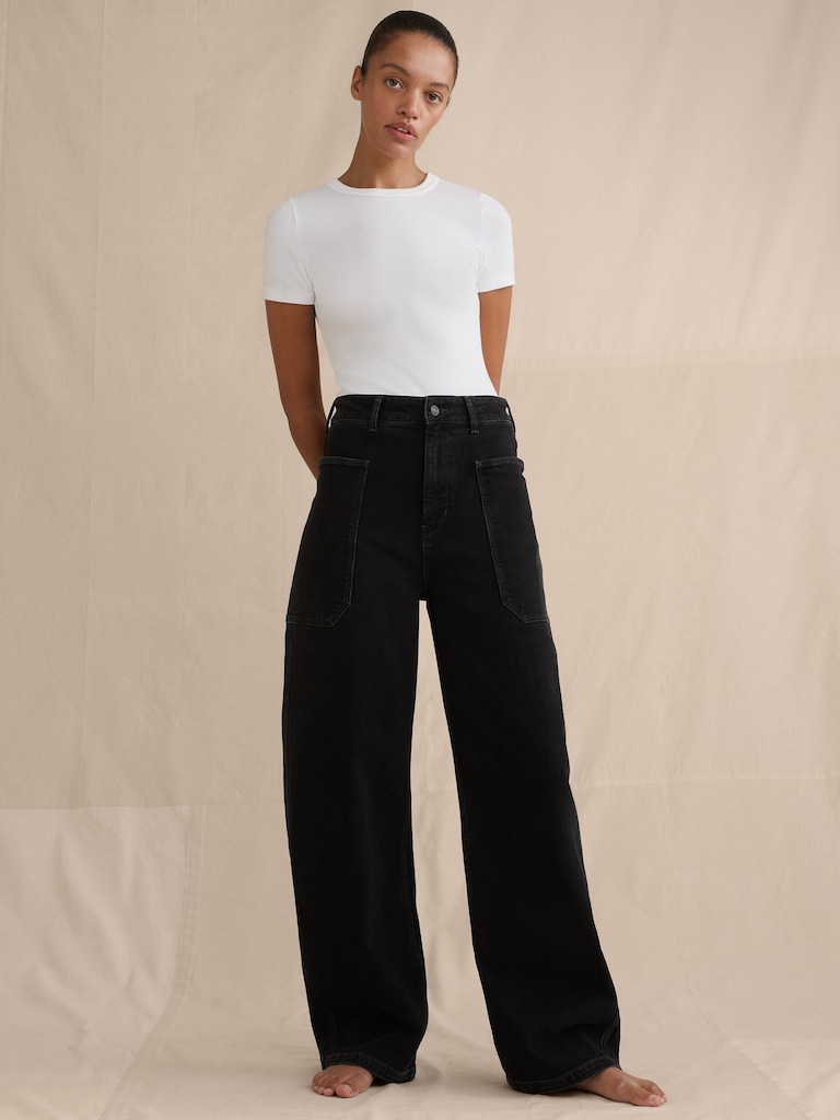 Ultra High-Rise Barrel Jean